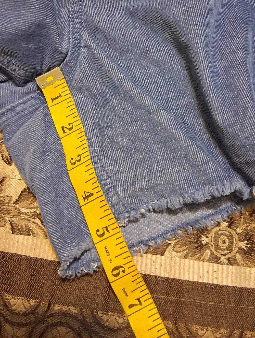 GAp Women Corduroy Short Cutoff Mid Rise Blue Sz16‎ Fray Hem Summer Casual